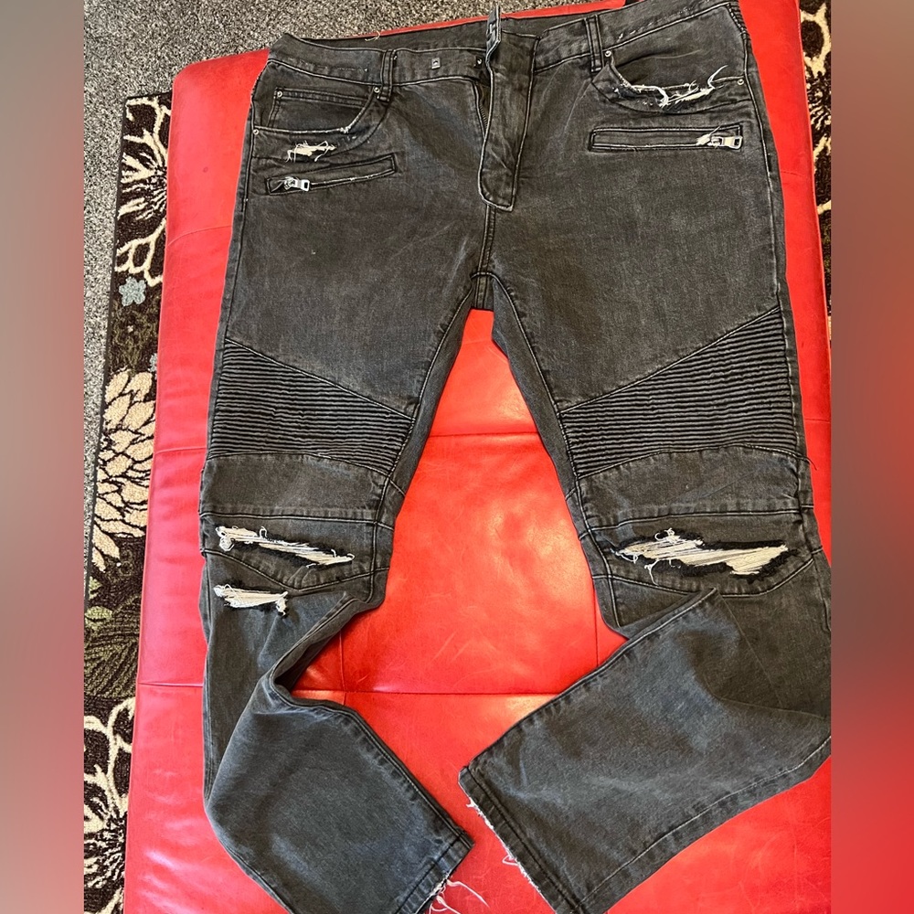 Mnml moto style jeans size 38